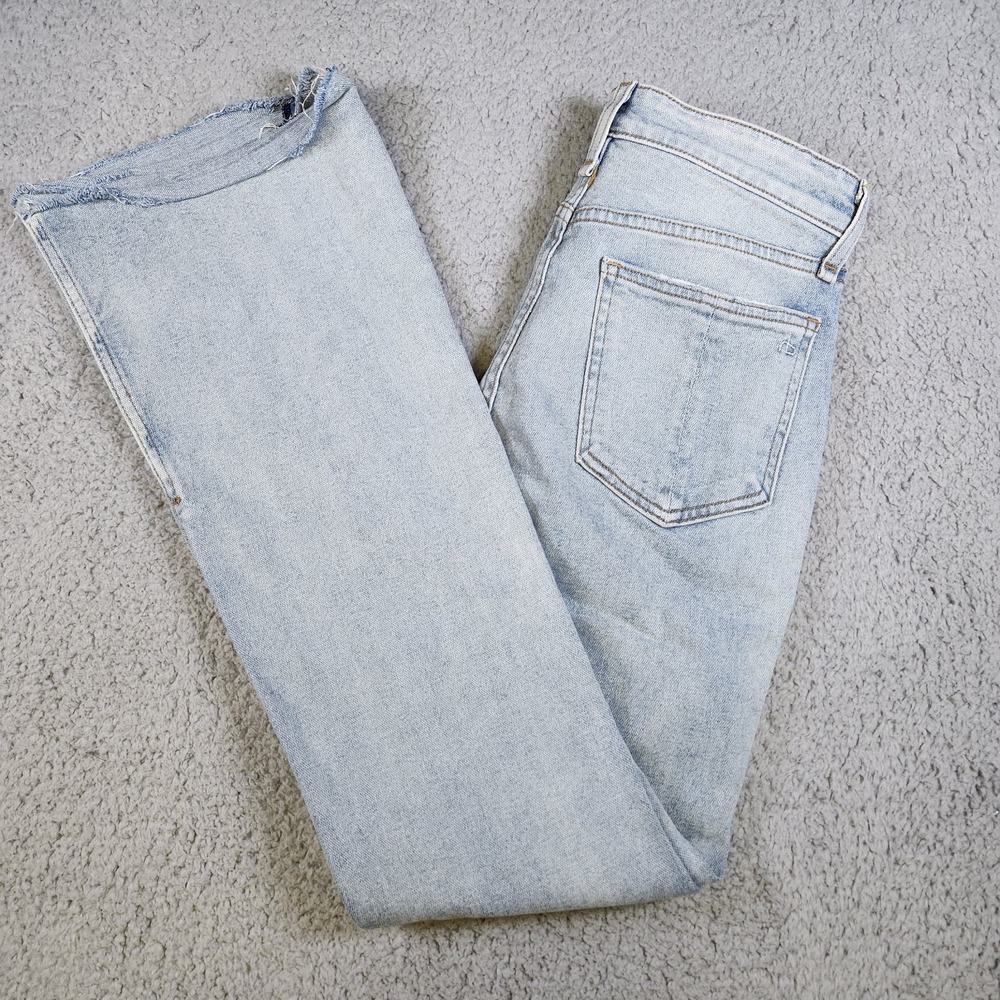 Rag And Bone Jeans Womens Size 26 Nina High Rise Ankle Flare Raw Hem Distressed